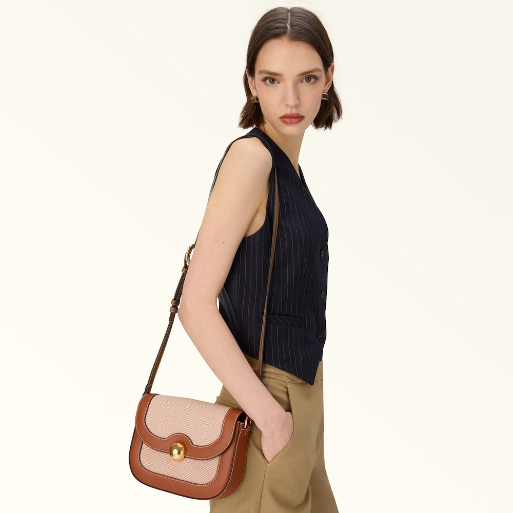 Borsa a tracolla s toni/cognac