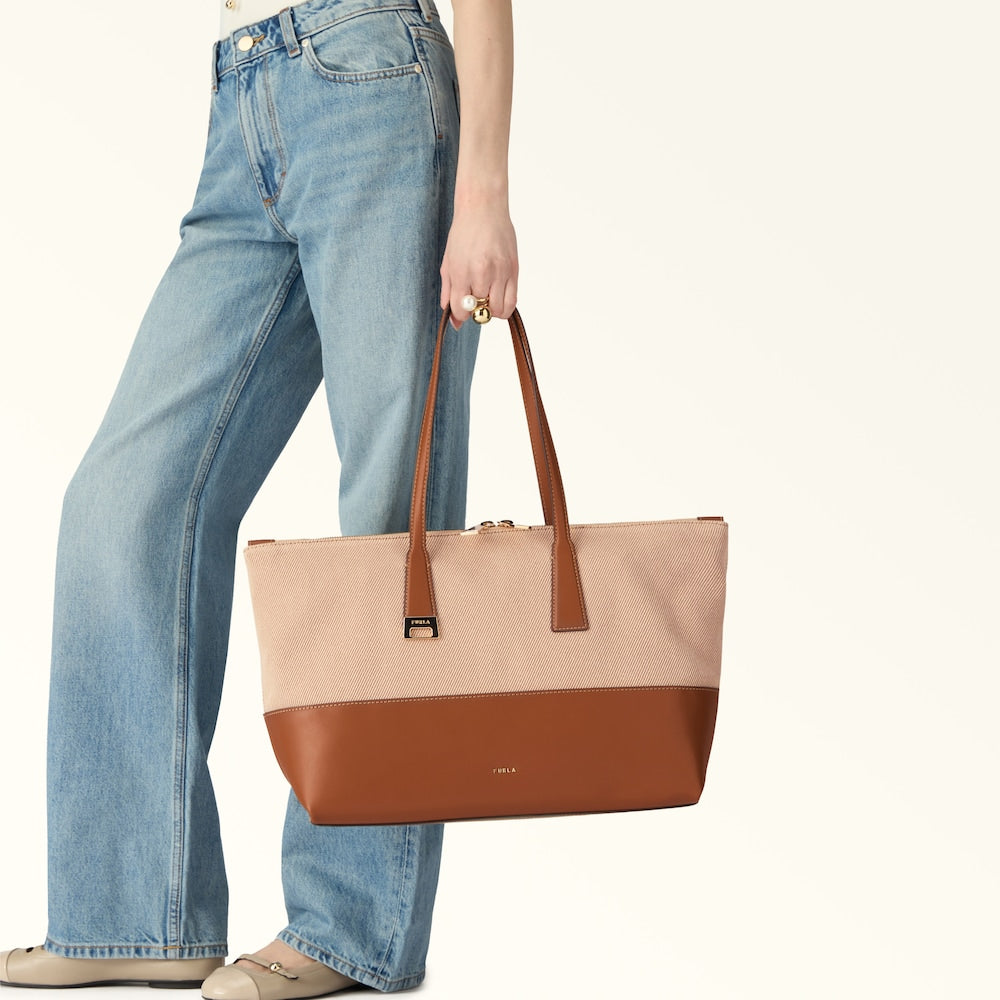 Borsa Shopping L toni/cognac