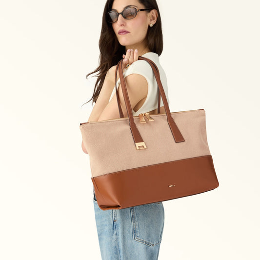 Borsa Shopping L toni/cognac