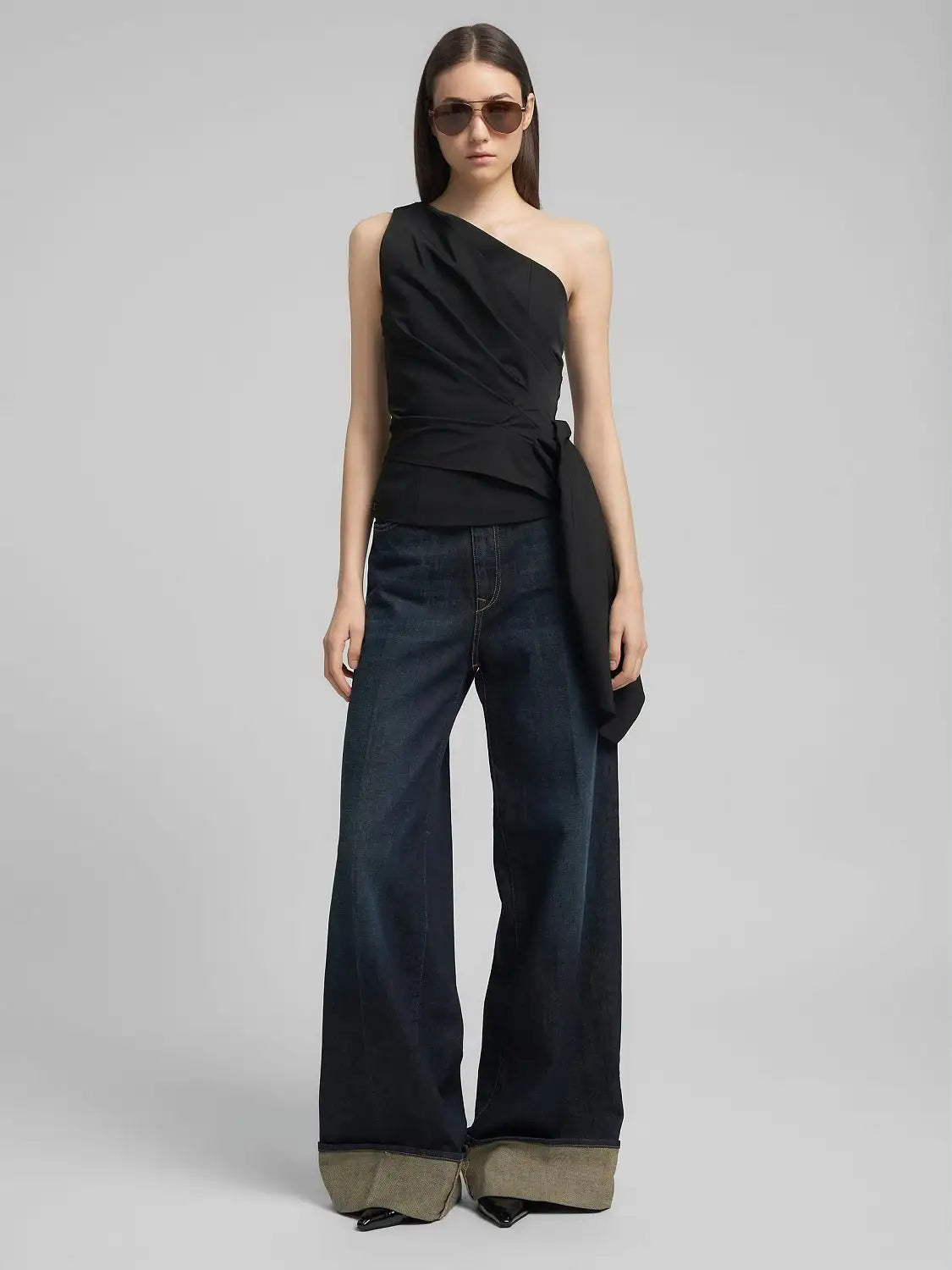 Jeans Replay wide leg dark blue