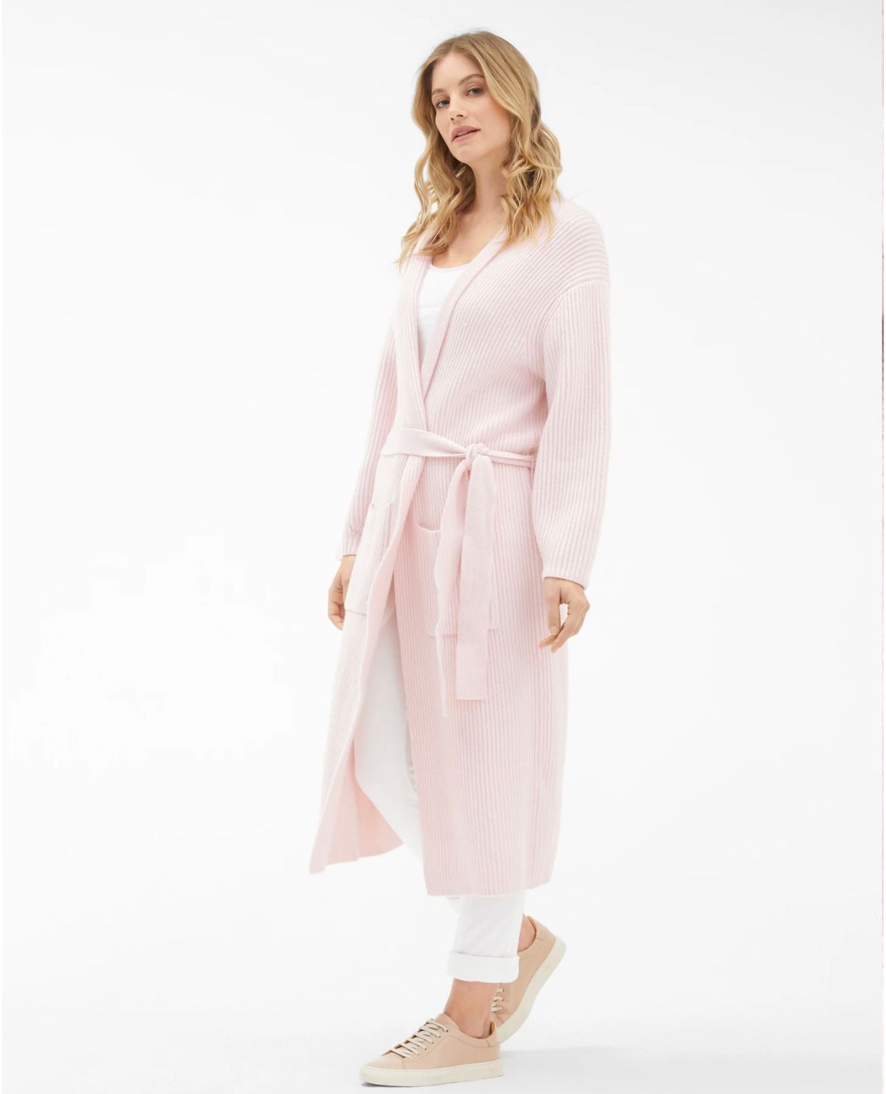 Cardigan Juvia in rosa lungo