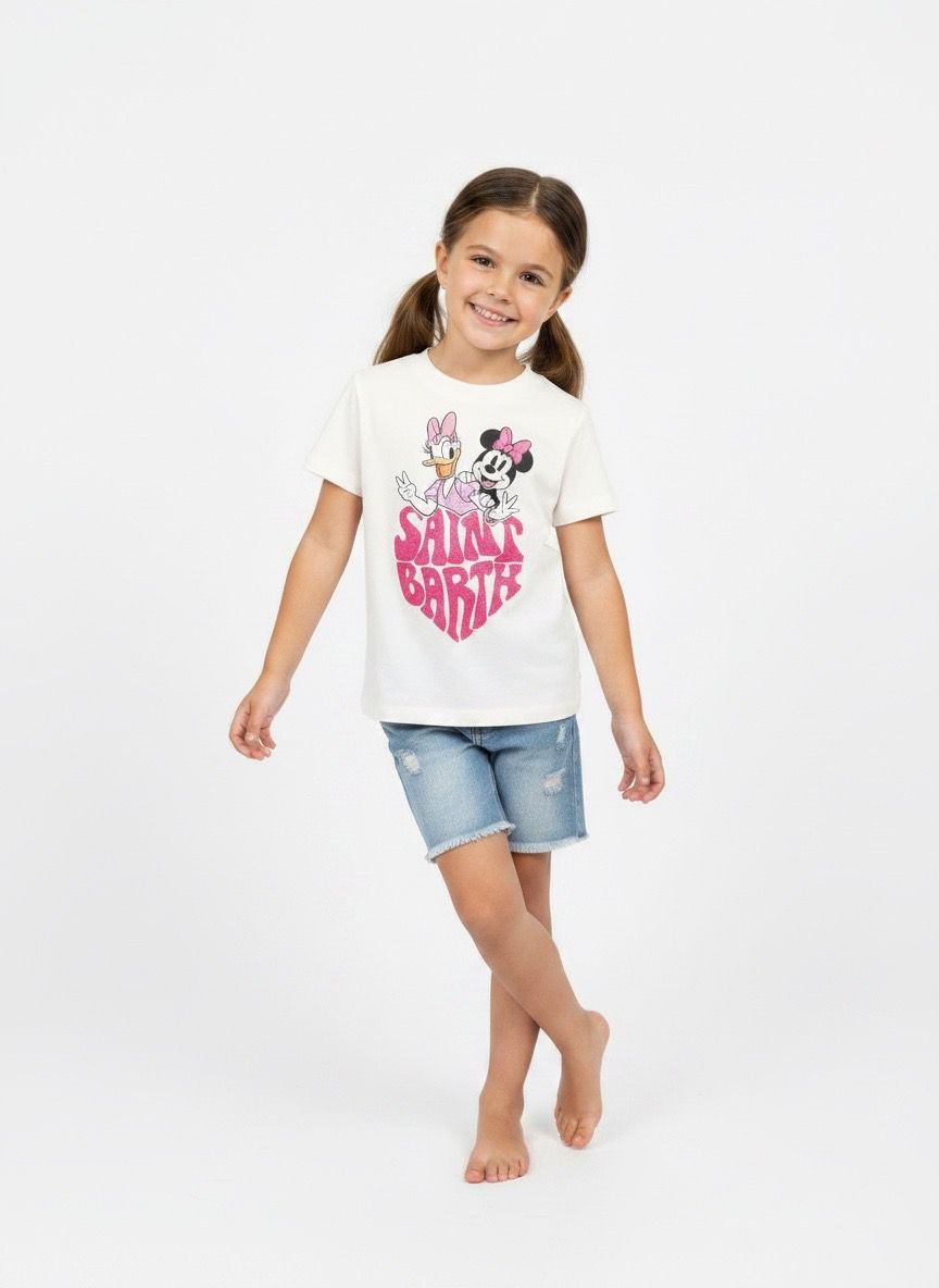 T-shirt Minnie-Paperina cuore st.barth