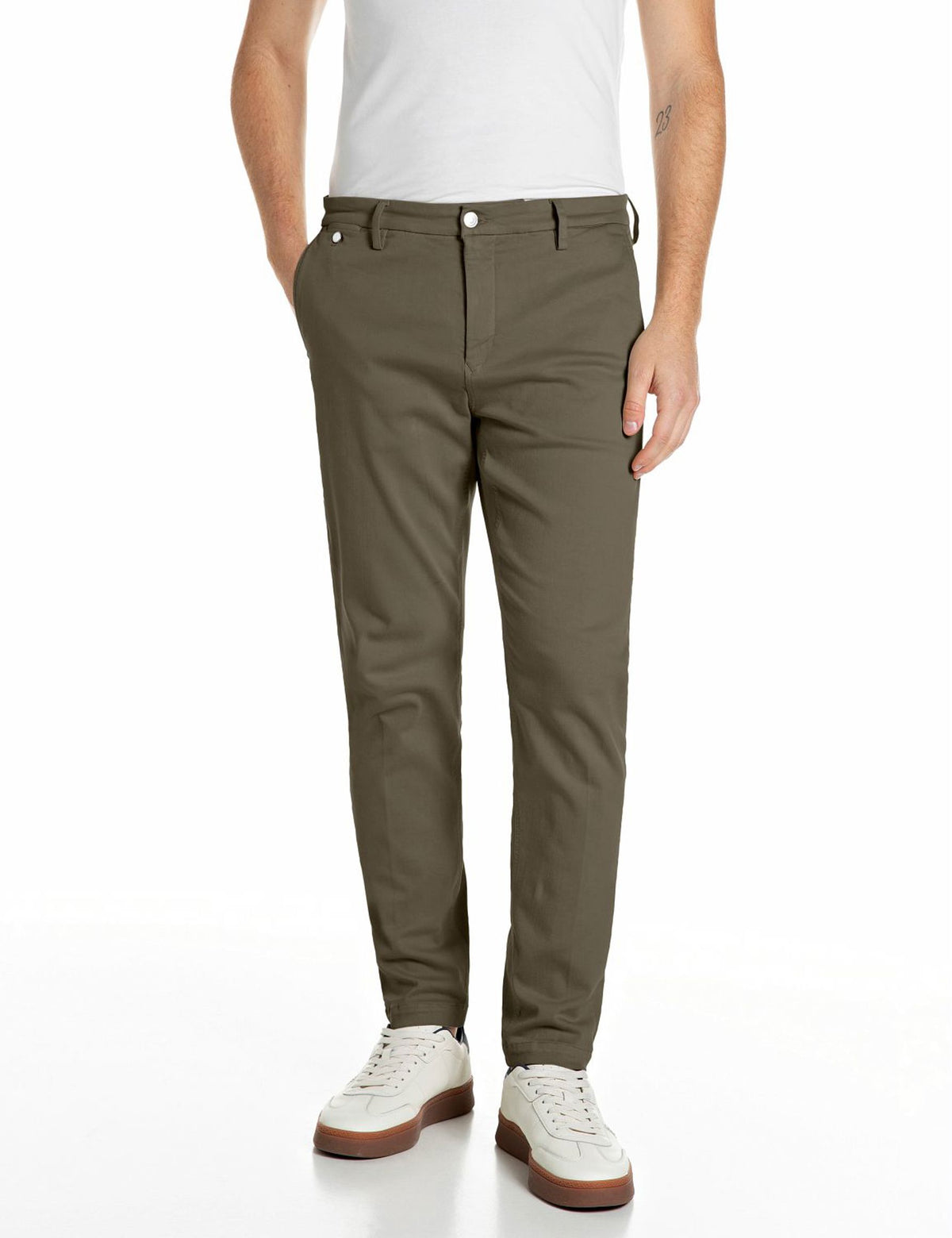 Pantalone chino Benni kaki Replay