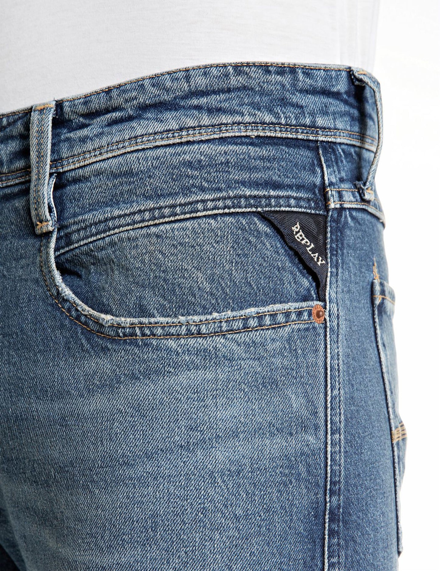 Jeans slim fit Replay Anbass uomo