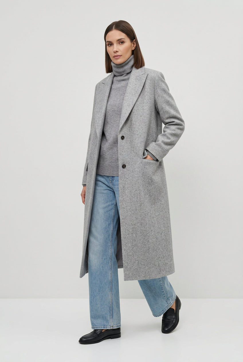 Cappotto lungo spinato Ballantyne