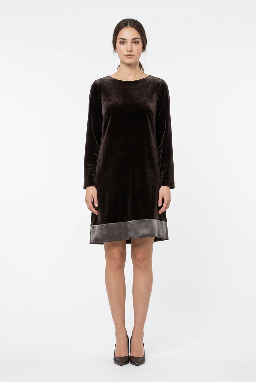 Abito Velvet marrone