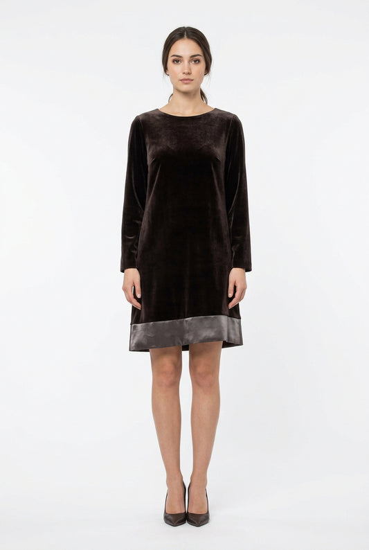 Abito Velvet marrone