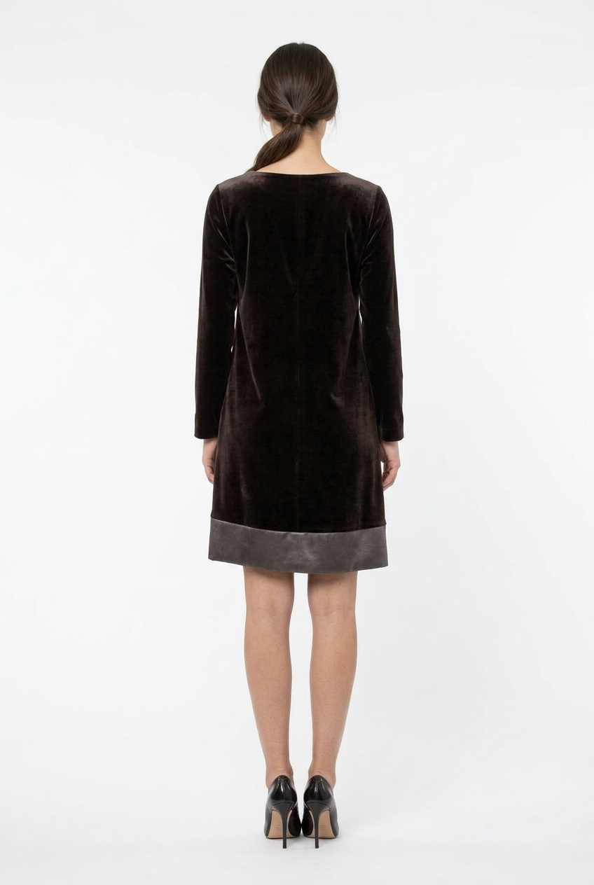 Abito Velvet marrone
