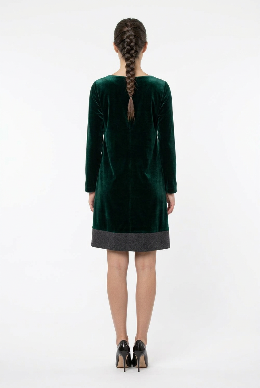 Abito Velvet verde