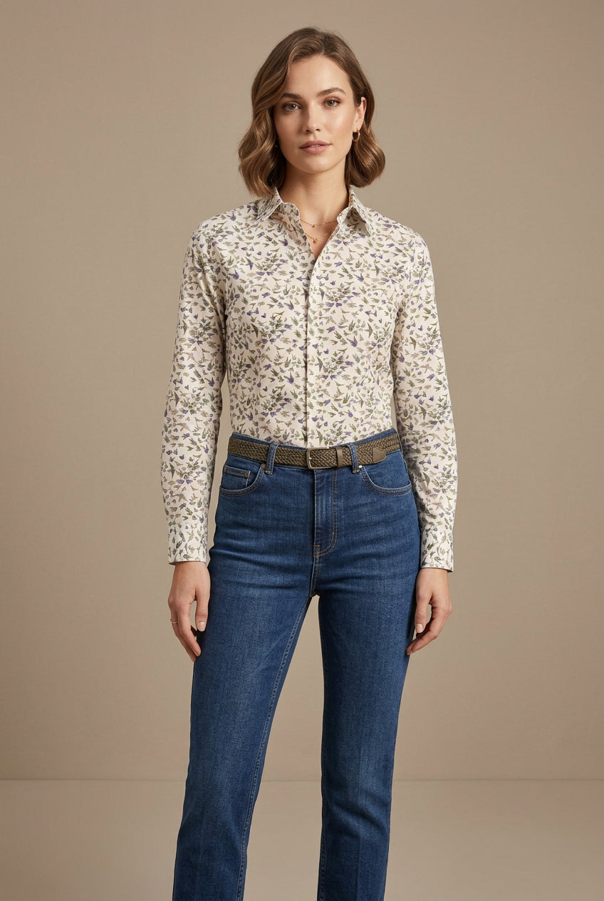 Camicia cotone rondini Liberty