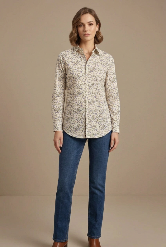 Camicia cotone rondini Liberty