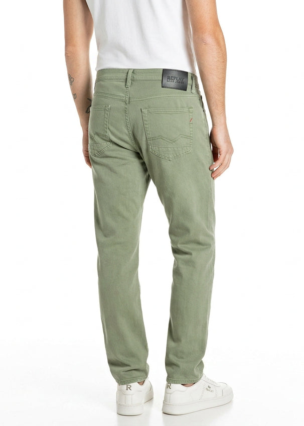 Jeans Aiden verde militare Replay