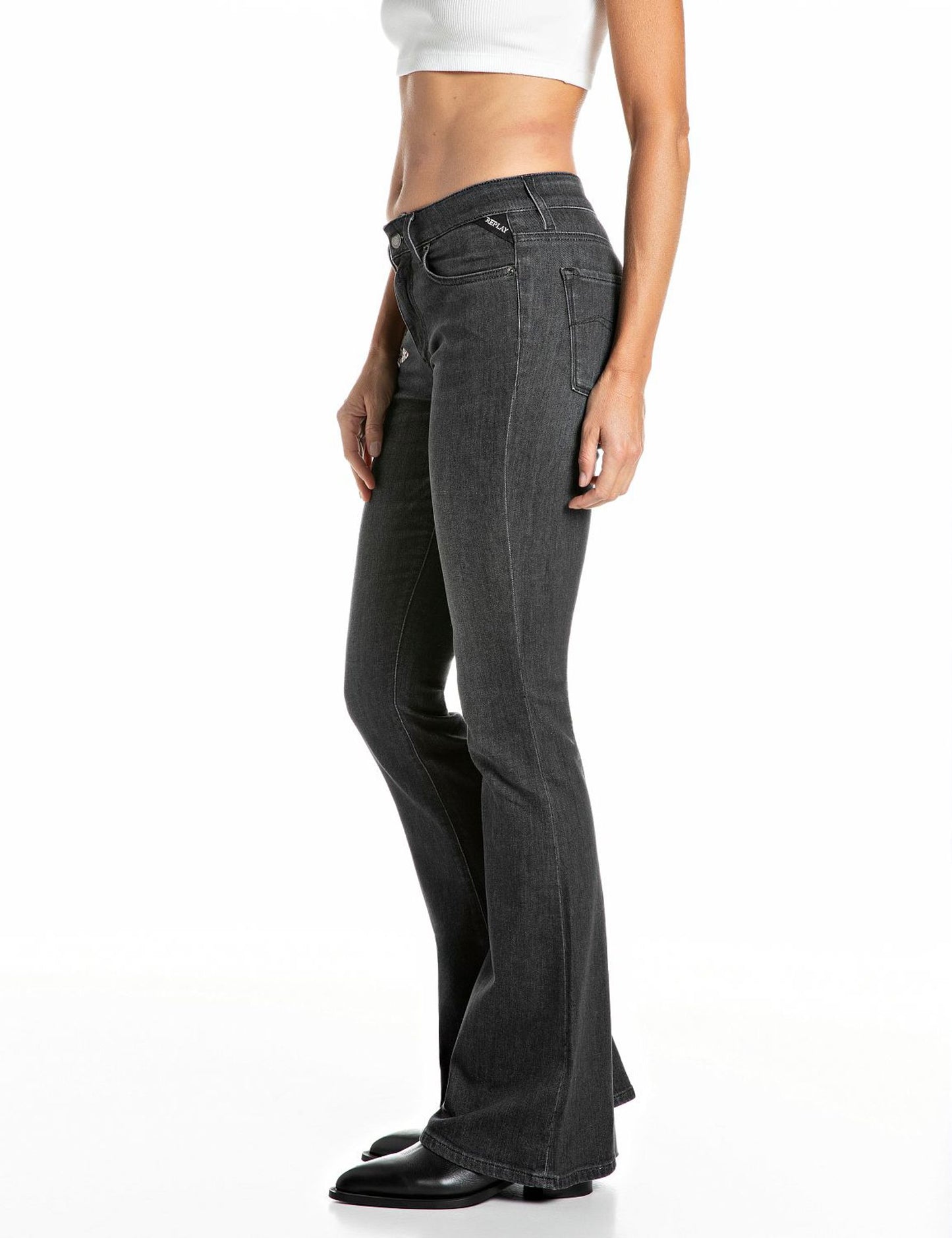 Jeans bootcut Joella vintage black Replay