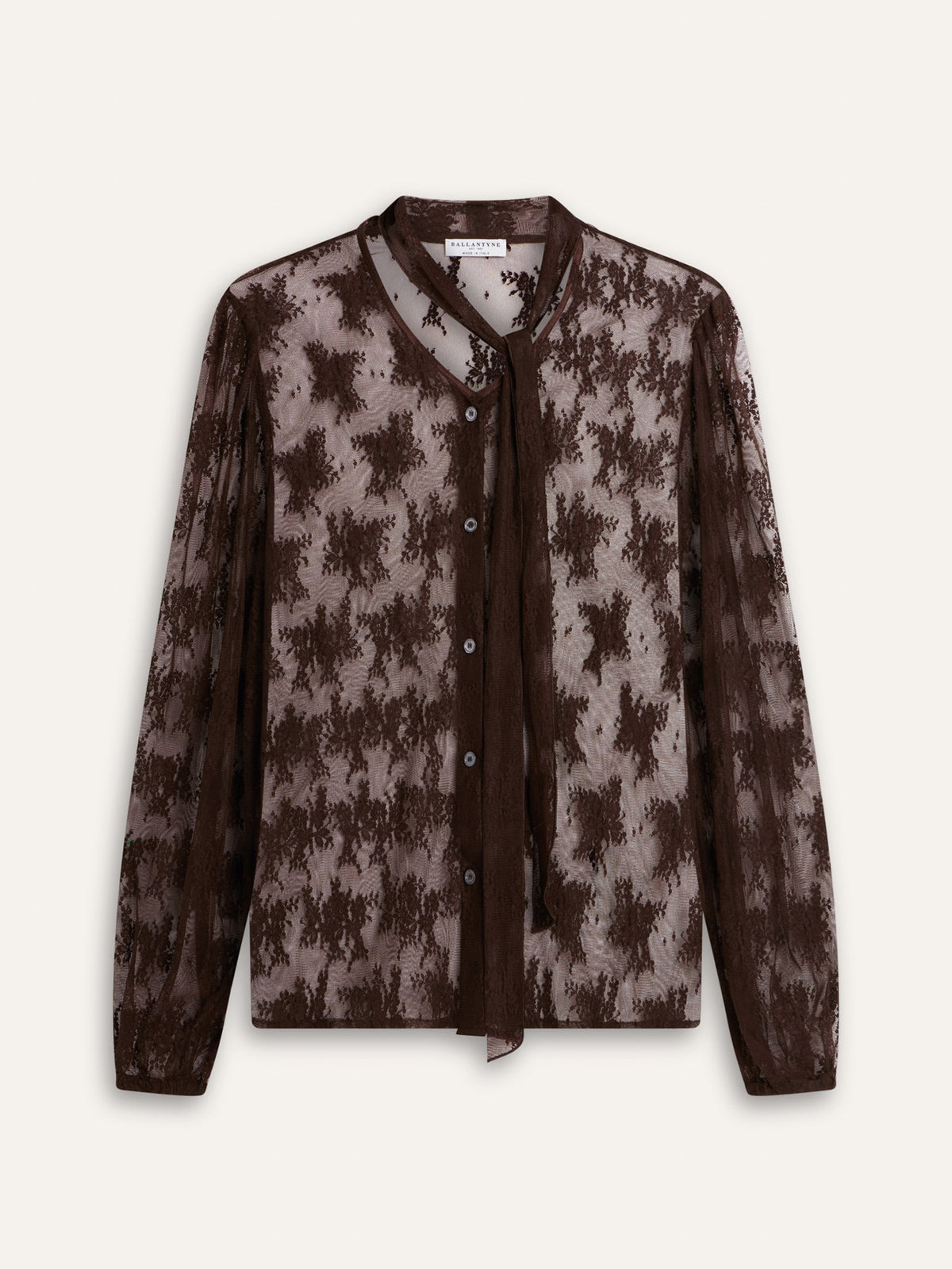Camicia in pizzo marrone Ballantyne
