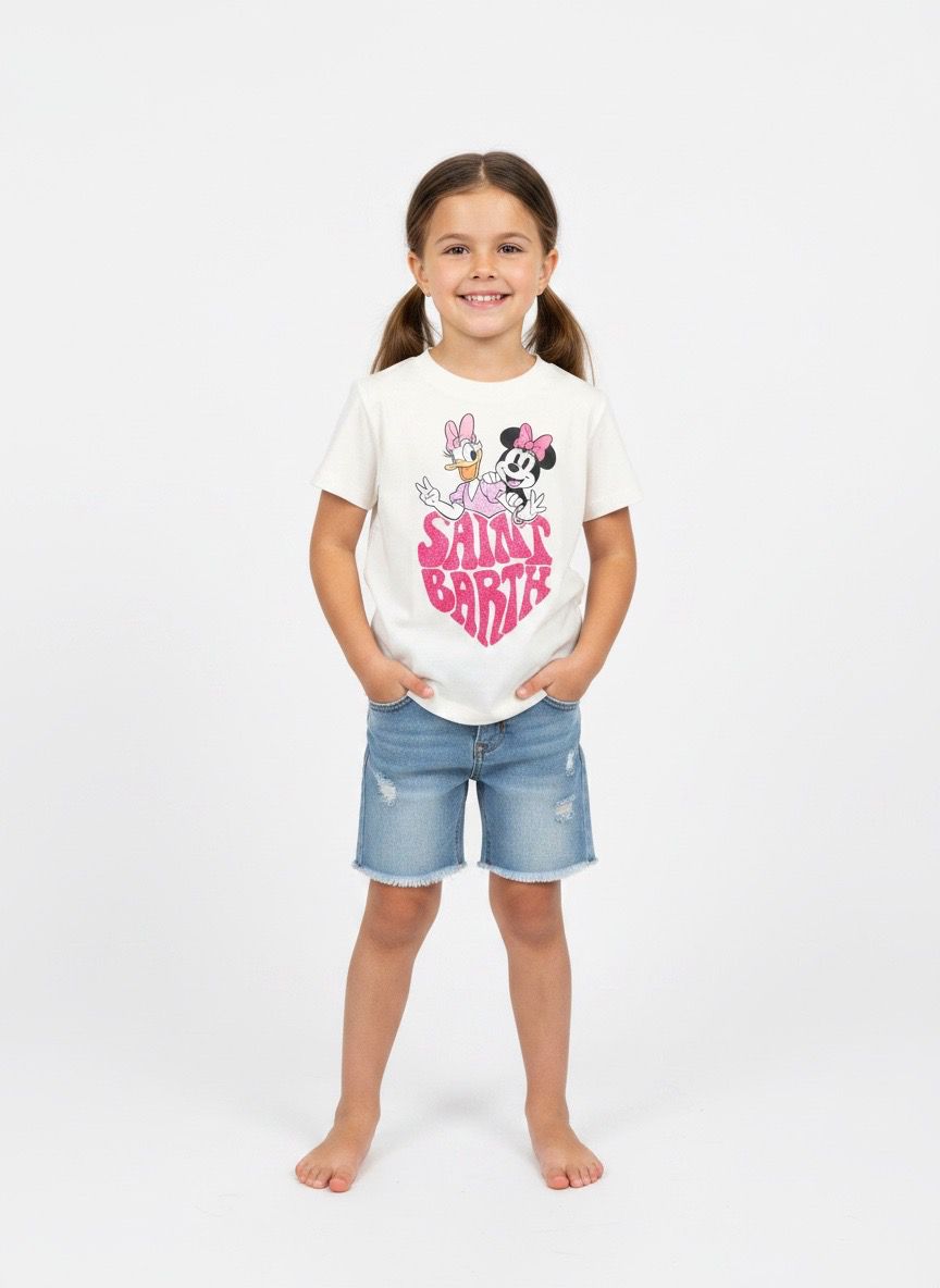 T-shirt Minnie-Paperina cuore st.barth