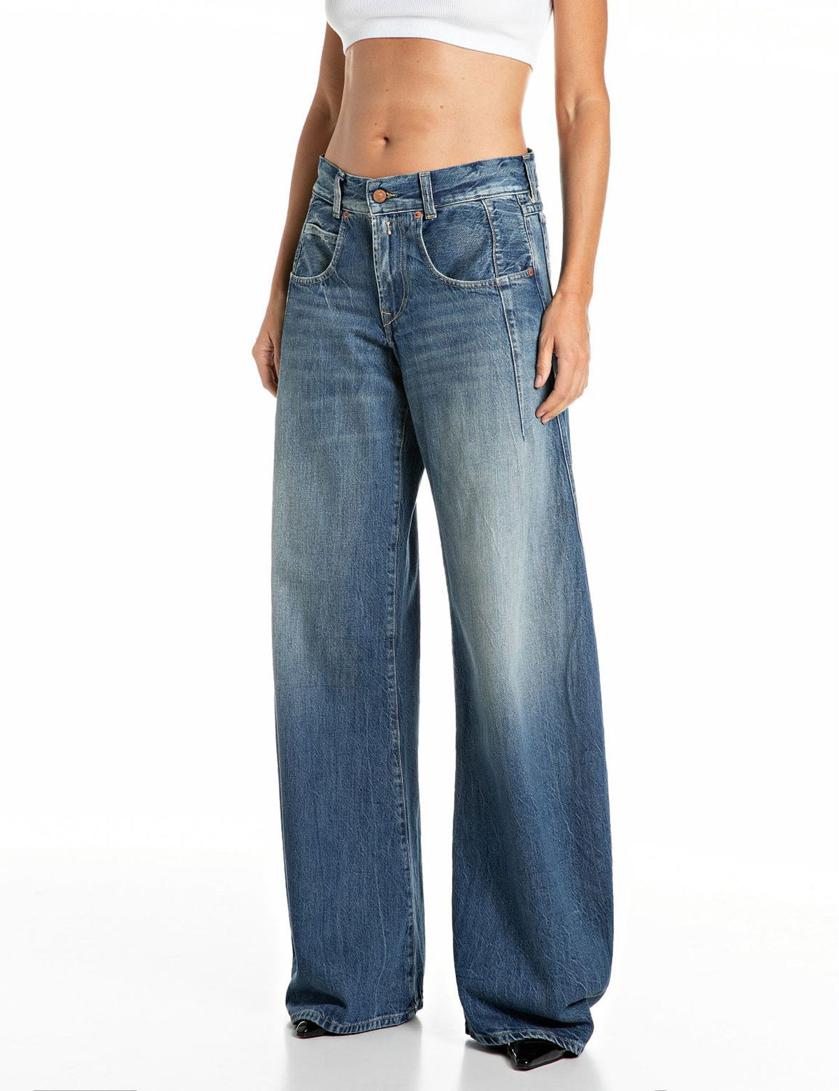 Jeans loose fit Hallebe vintage blue Replay