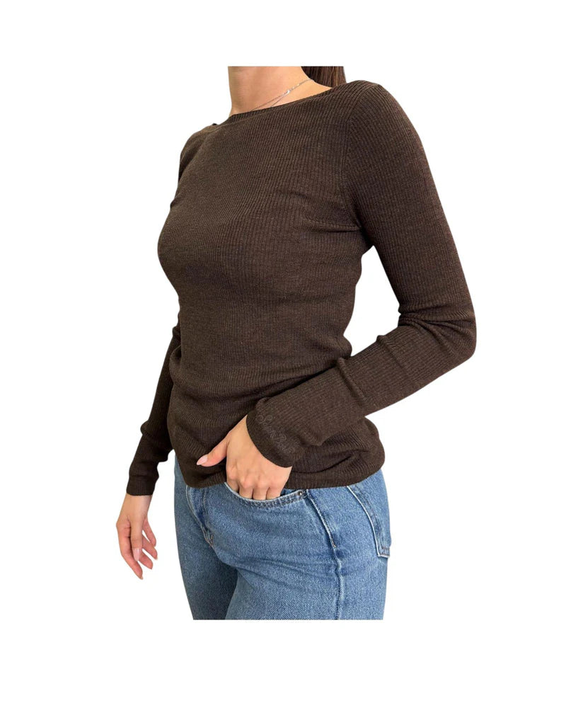 Maglia Tulisa Saint Barth marrone