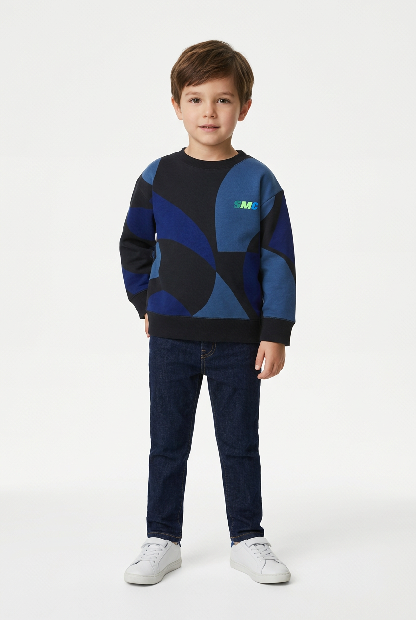FELPA GIROCOLLO ACTIVE BLU