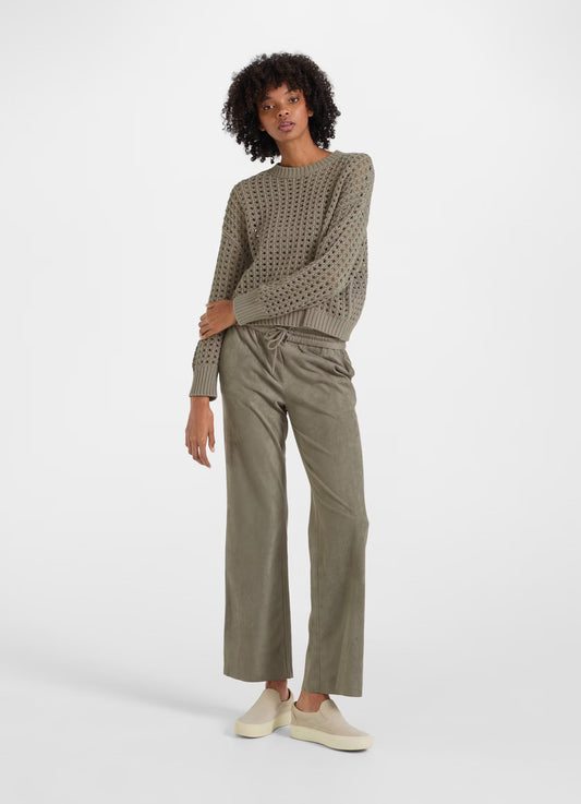 Pantaloni dritti Juvia in veluto tech moonrock