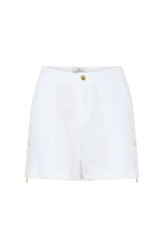 Pantaloncini Mr Mood in lino bianco