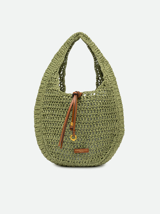 Borsa Nefeli crochet verde