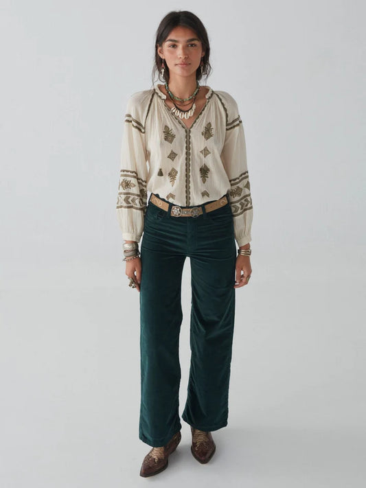 Pantalone velluto bosco