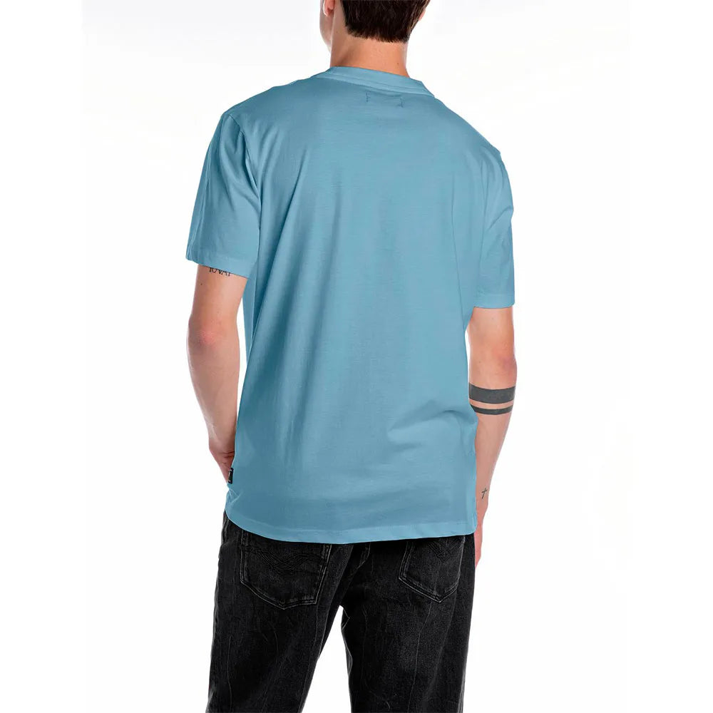 T-shirt azzurro denim basic Replay