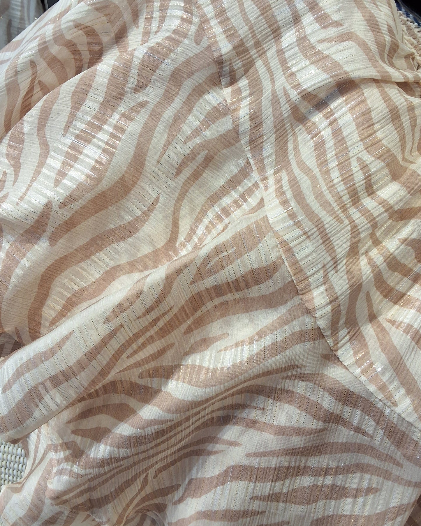 Camicia voile stampato St Barth cipria