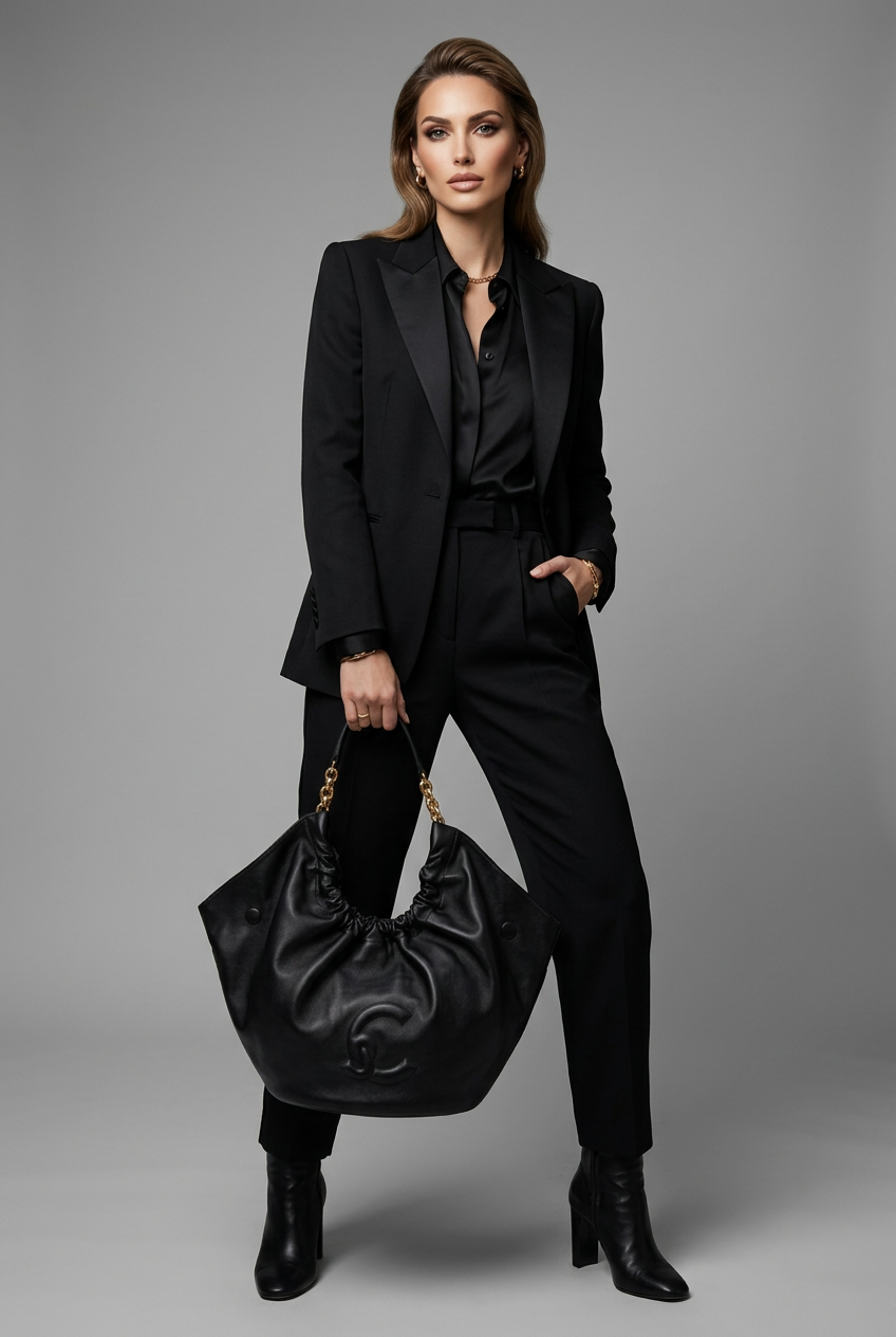 Shopper nera Coccinelle