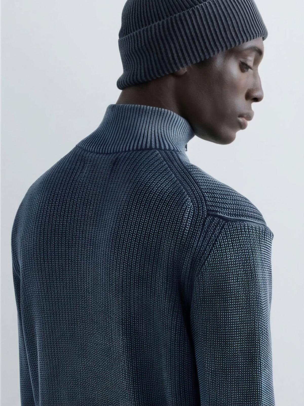 Pullover con zip corta blu Replay
