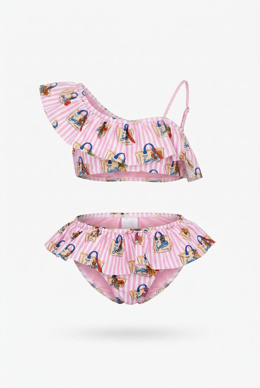 Bikini con stampa St. Barth