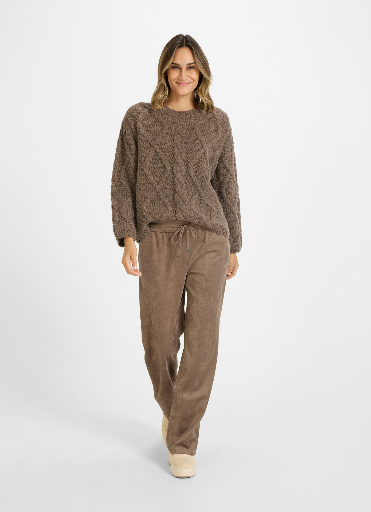 Pantalone tech velour cacao Juvia