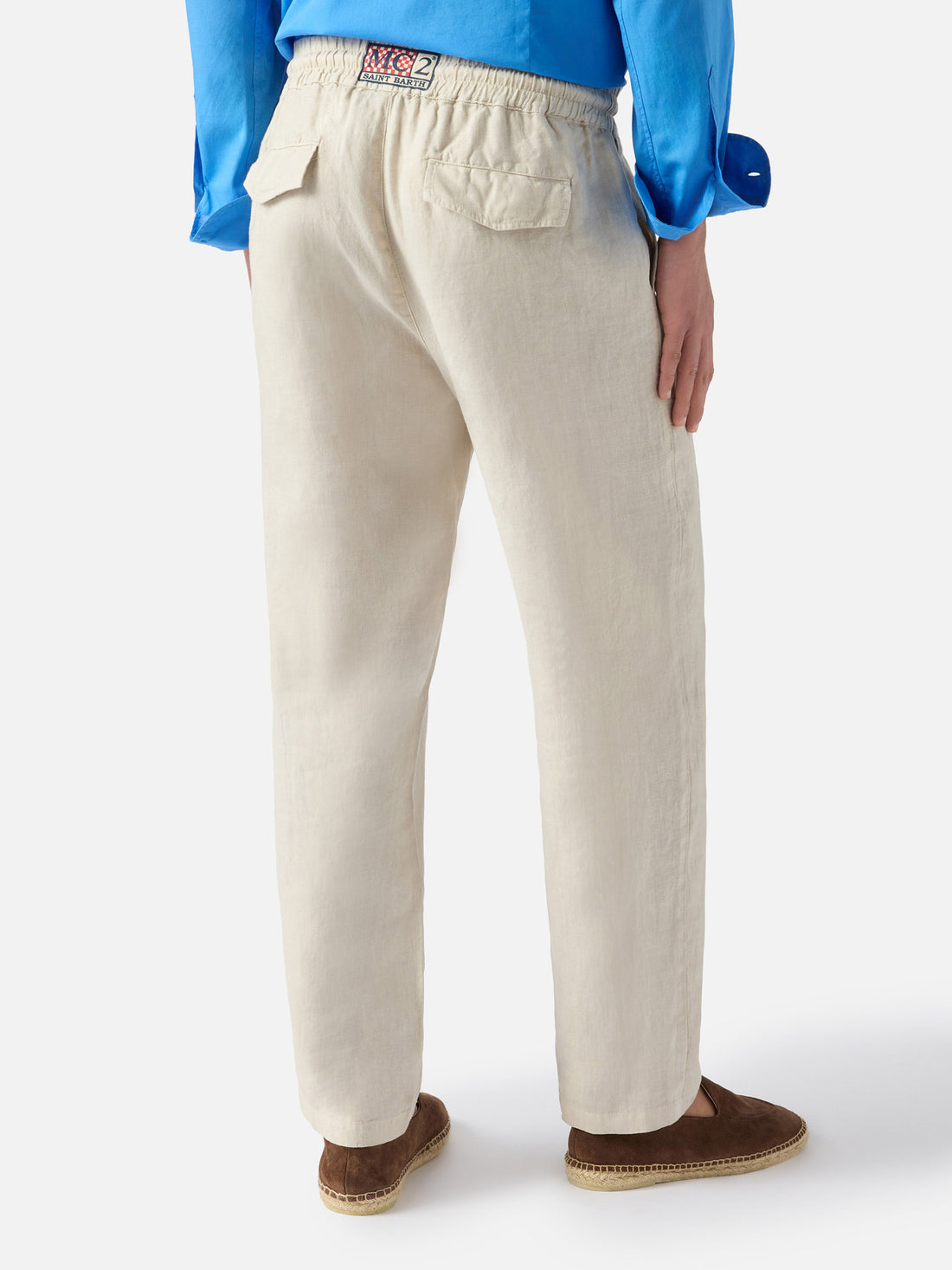 Pantalone lino bianco Saint Barth