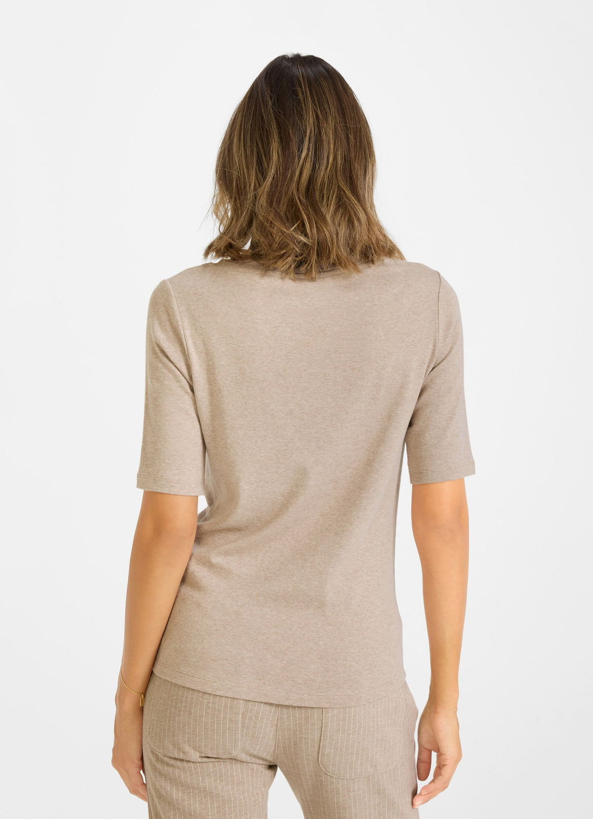 T-shirt taupe melange Juvia