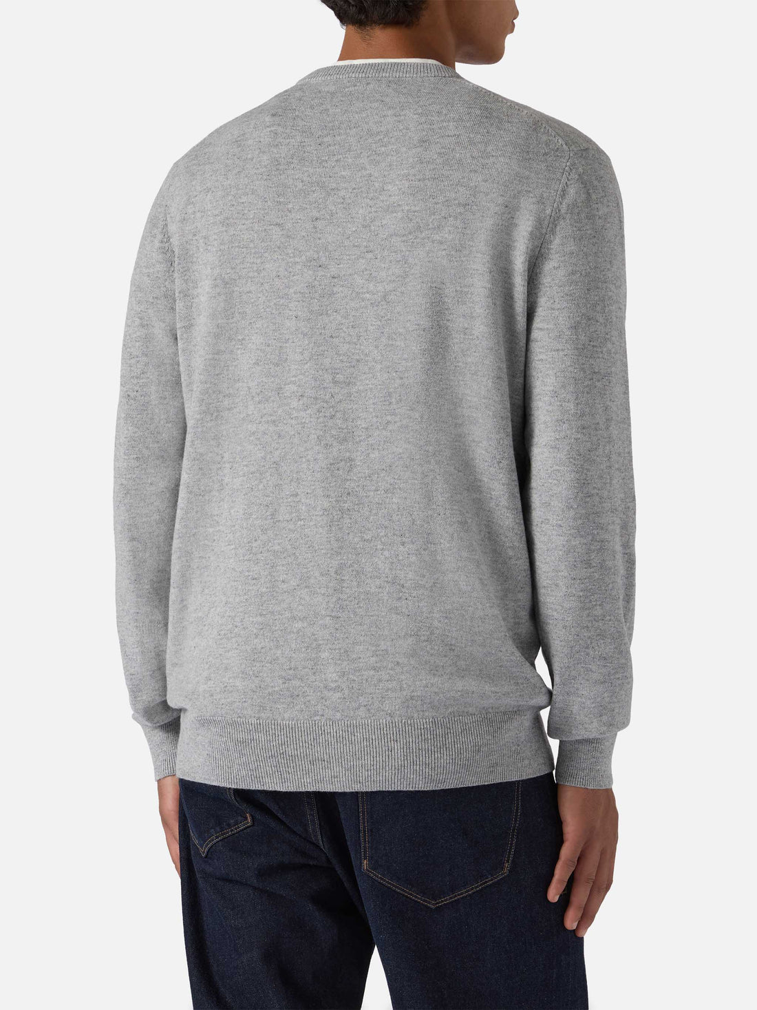 Maglione a girocollo Saint Barth con ricamo grigio