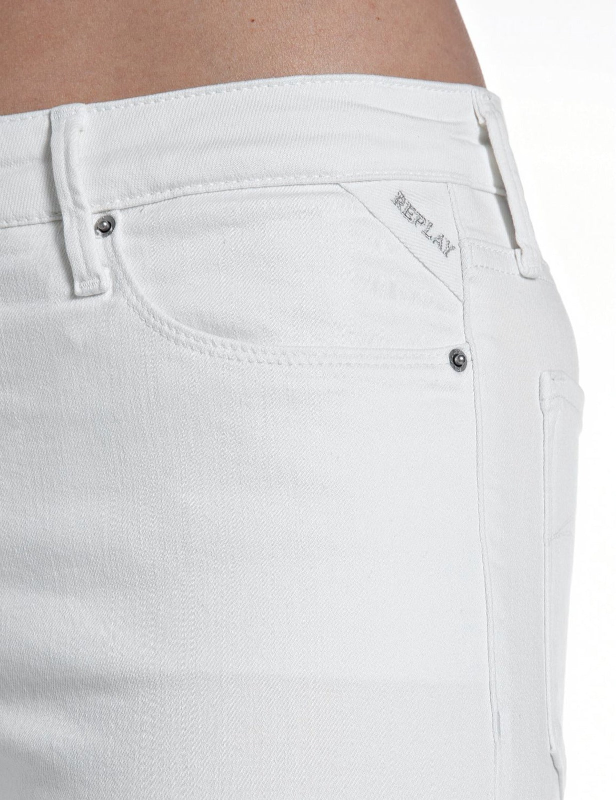 Jeans Zolie flare Replay bianco