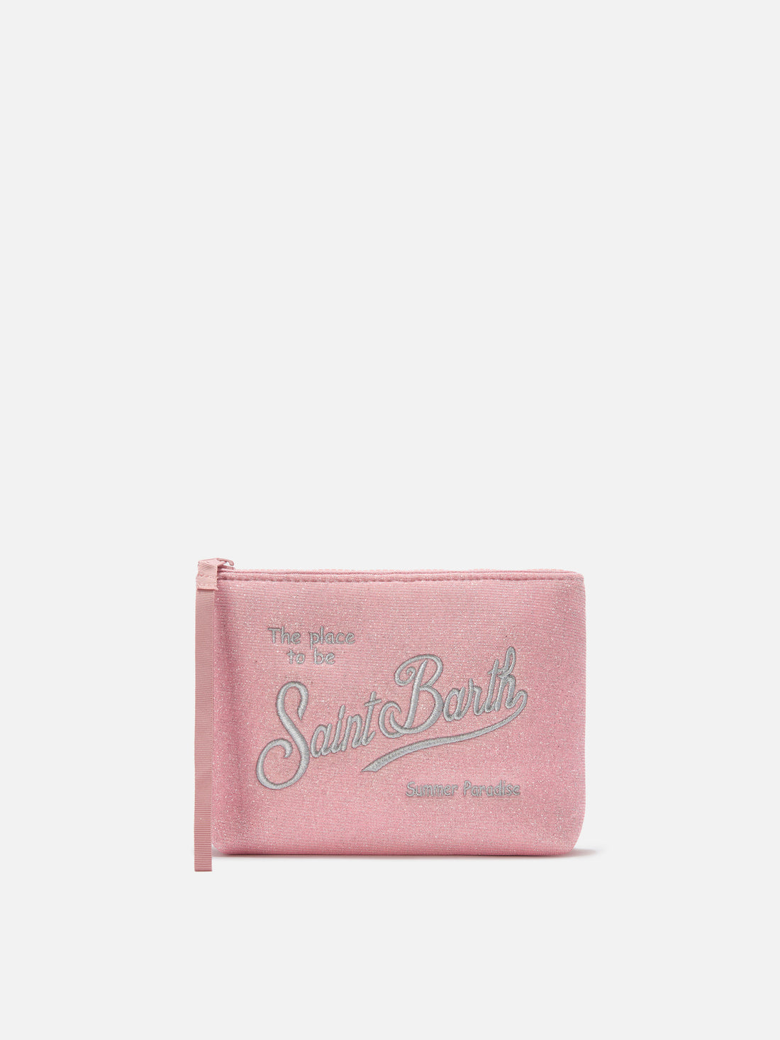 Pochette glitter pink Aline Saint Barth