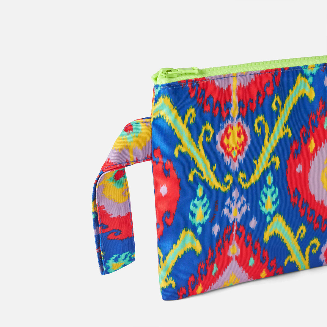Pochette Saint Barth in nylon con stampa Ikat