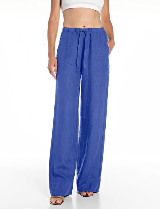 Pantaloni over in lino Replay pervinca