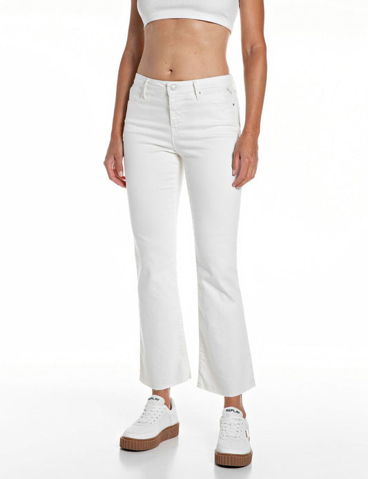 Jeans Zolie flare Replay bianco