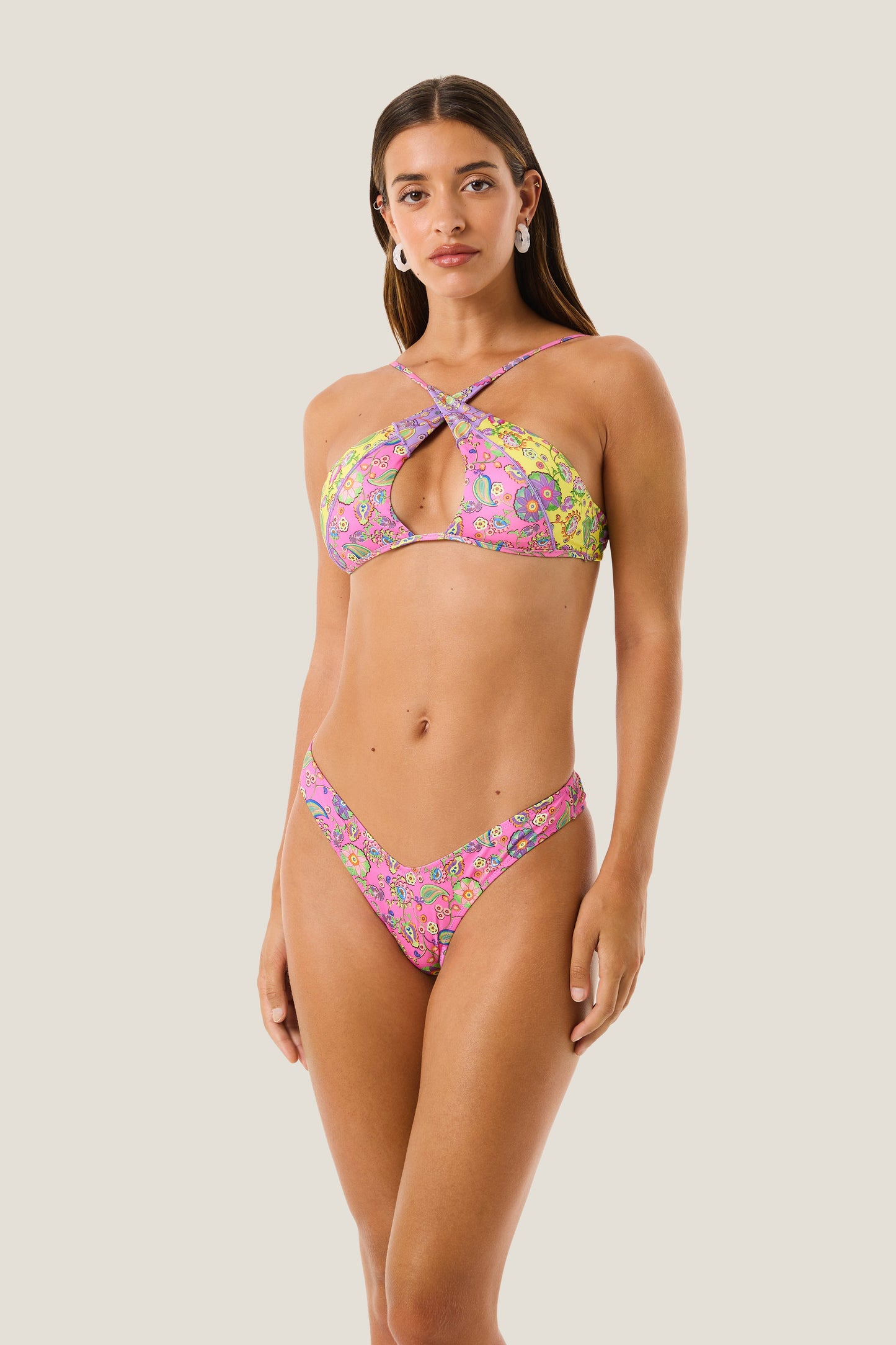 Bikini triangolo incociato e slip V 4GIVENESS