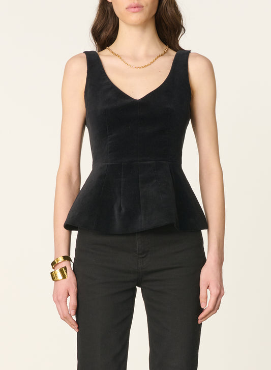 Top bustier velluto nero Vanessa Bruno