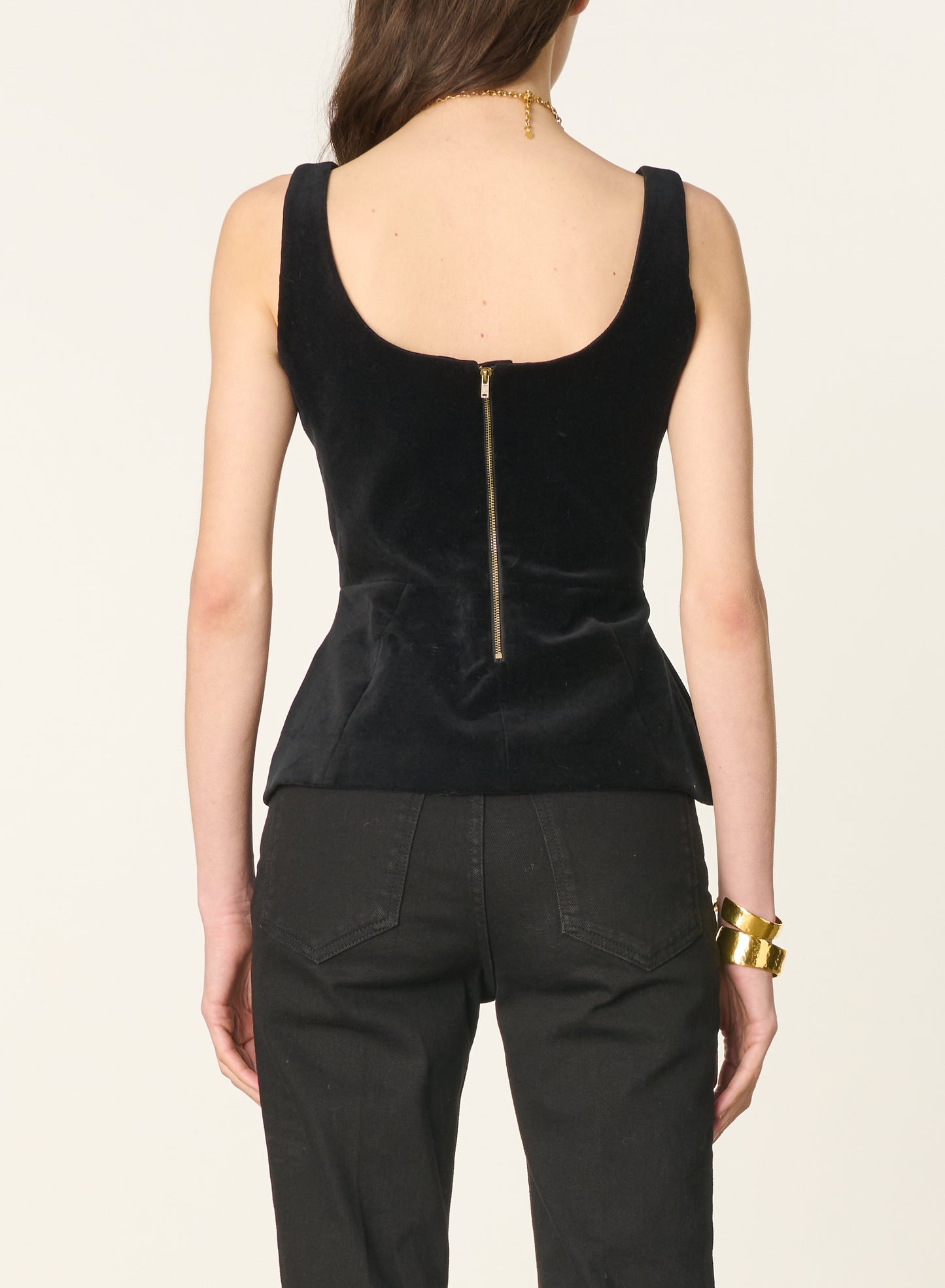 Top bustier velluto nero Vanessa Bruno