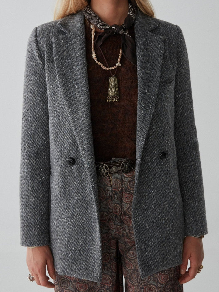 Giacca spinata grigia