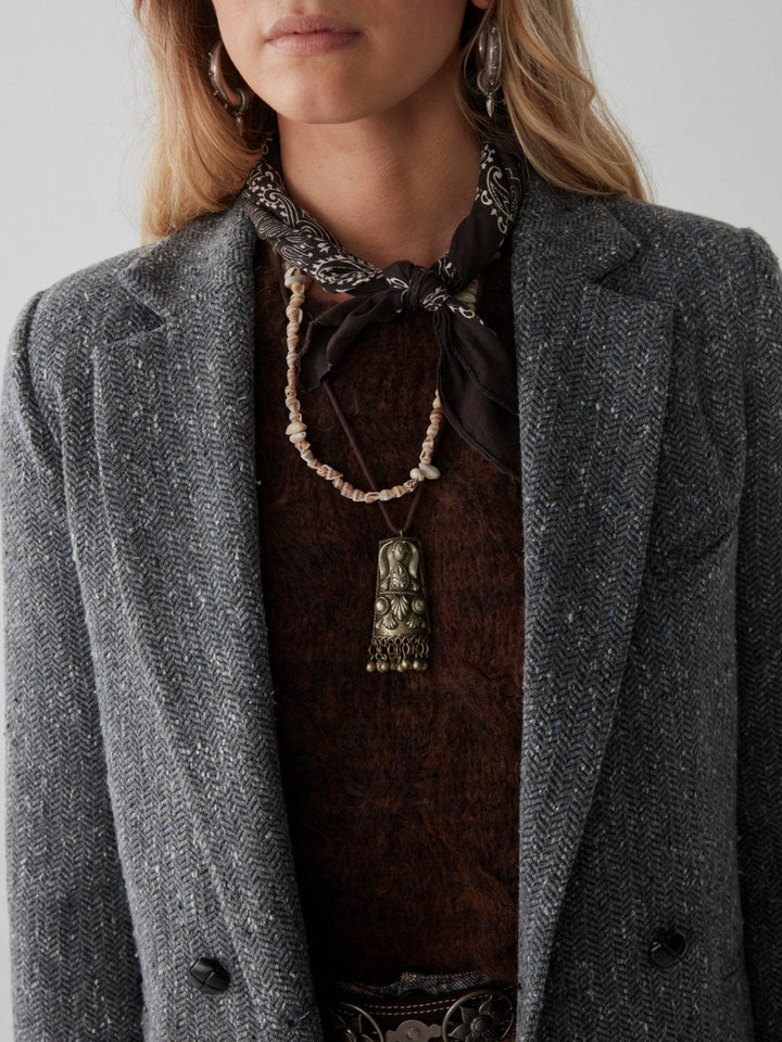 Giacca spinata grigia