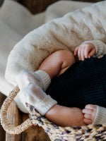 SCARPETTA NEONATO LANA PANNA