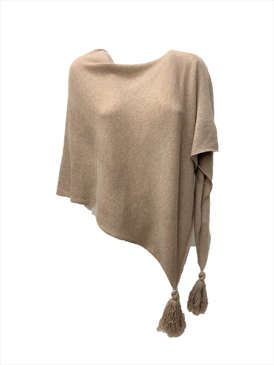 Poncho LDYBG Ladybug 100% cashmere caramello