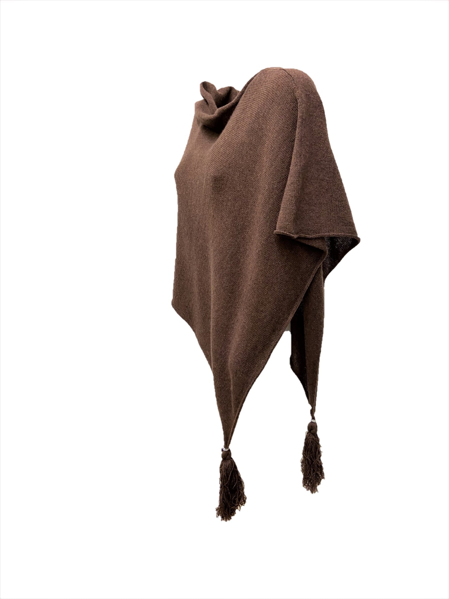 Poncho LDYBG 100% cashmere bruciato