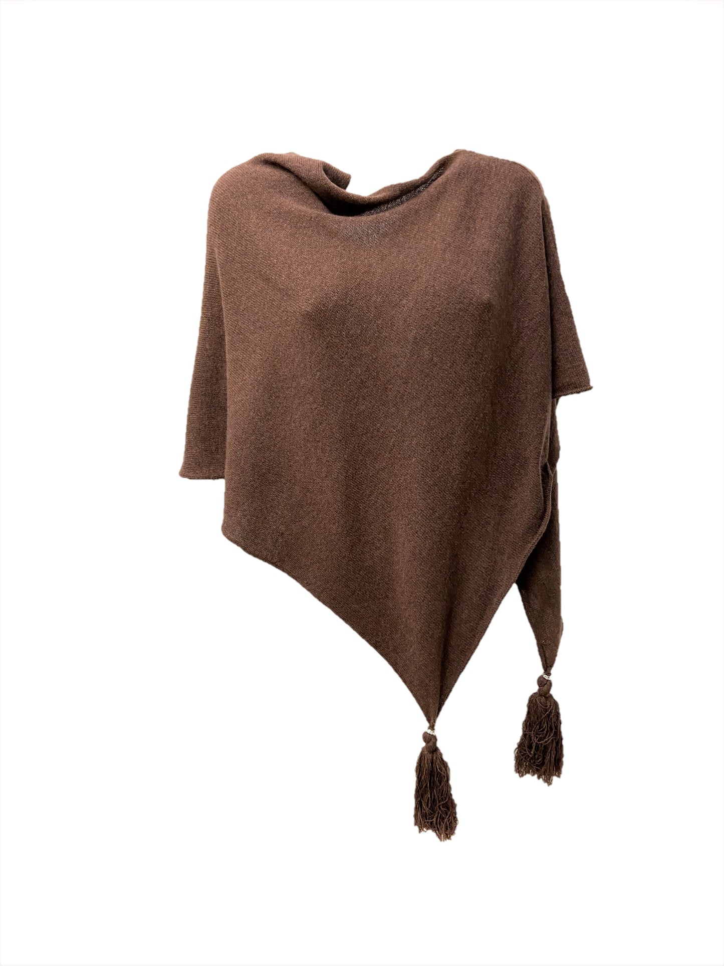 Poncho LDYBG 100% cashmere bruciato