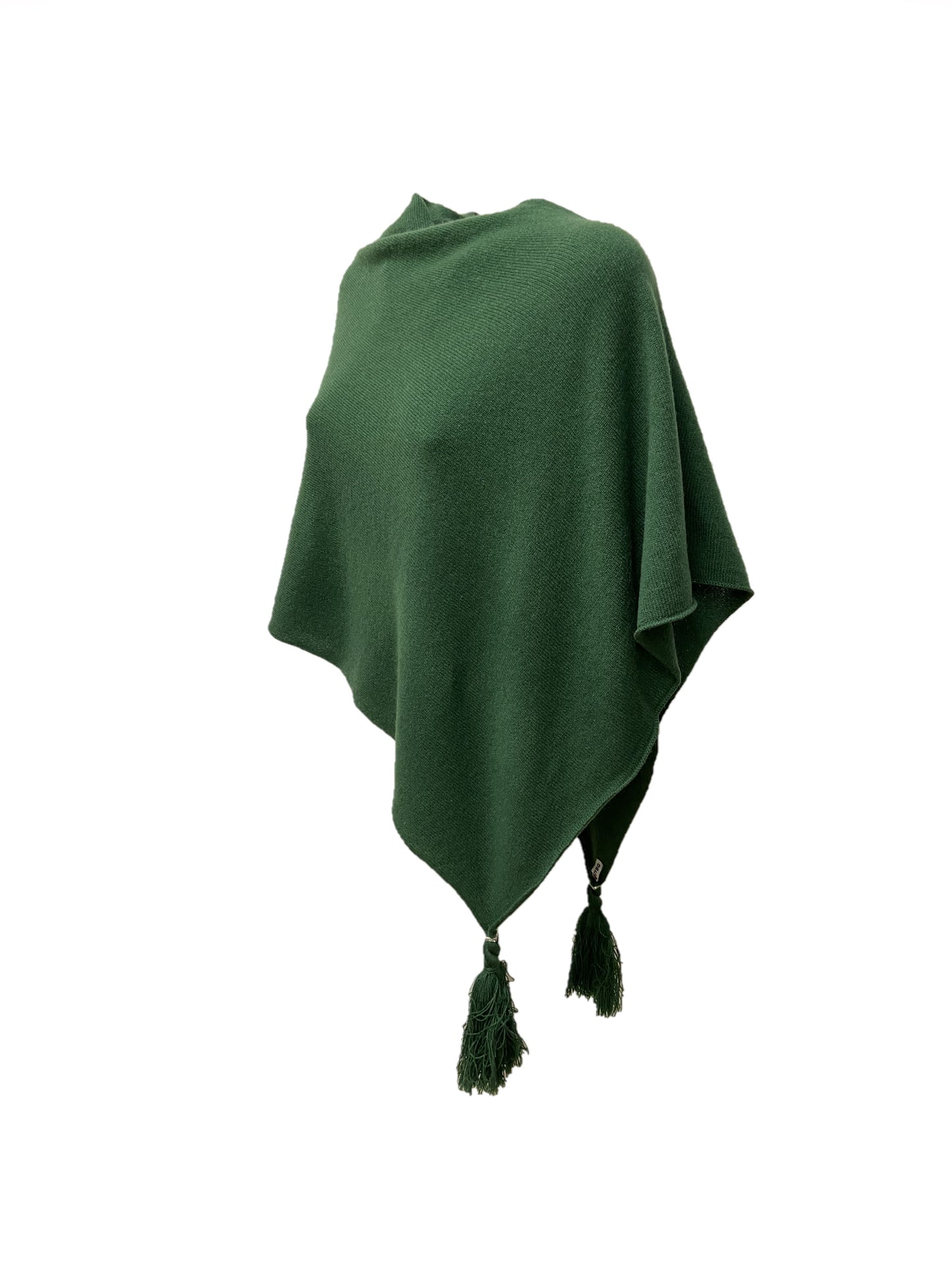 Poncho LDYBG 100% cashmere verde bosco